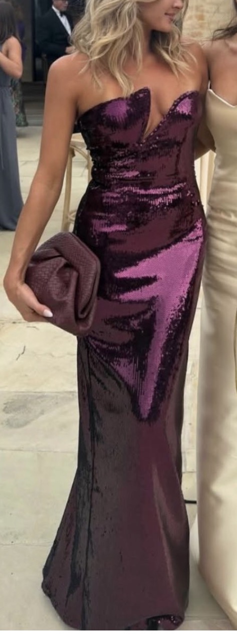 Winston strapless sequin maxi dress