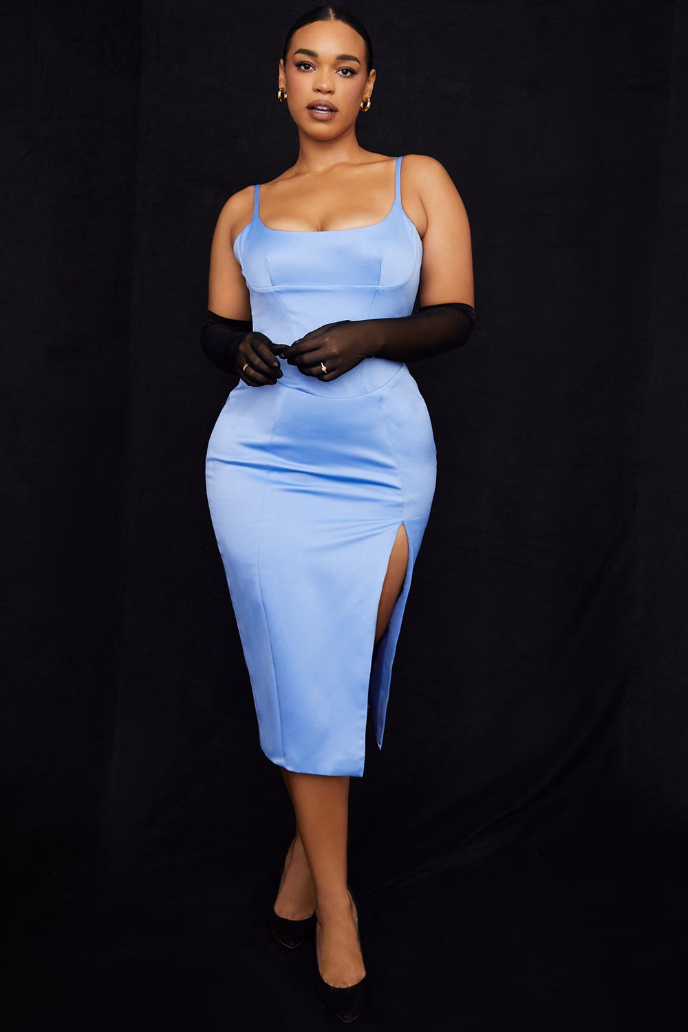 House of CB Satin Corset Midi 3