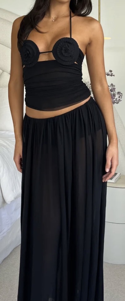 Delila spiral top and Camilla maxi skirt