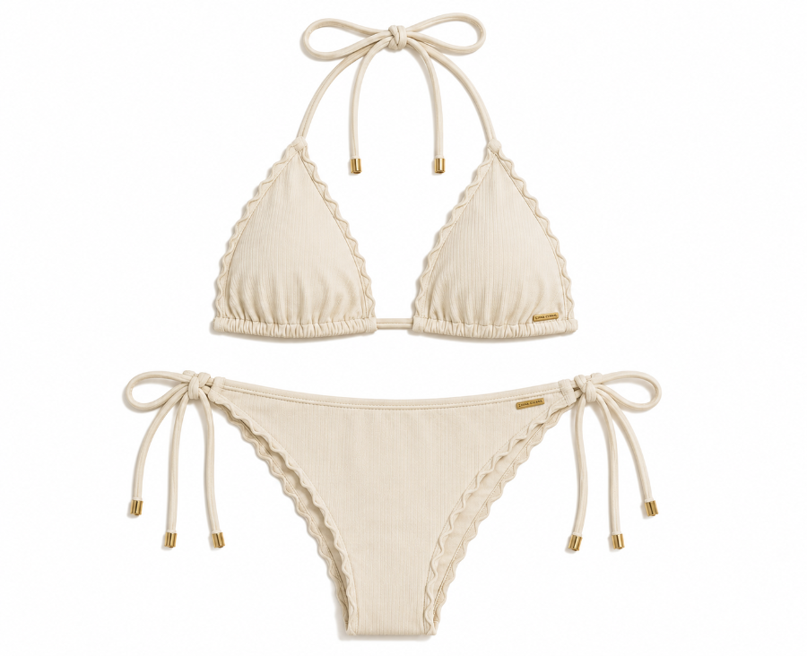 Bikini ivory texturizado