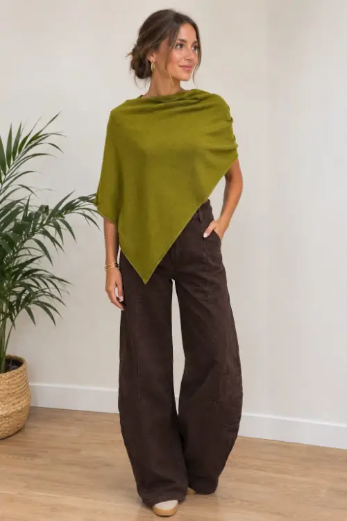 Pantalón wide leg marrón 