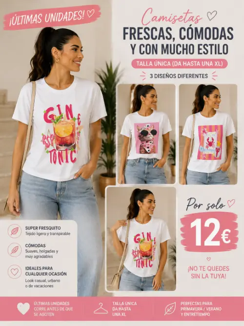 Camiseta basica con estampado 