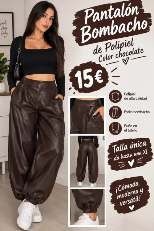 Pantalon de pinza dw polipiel 