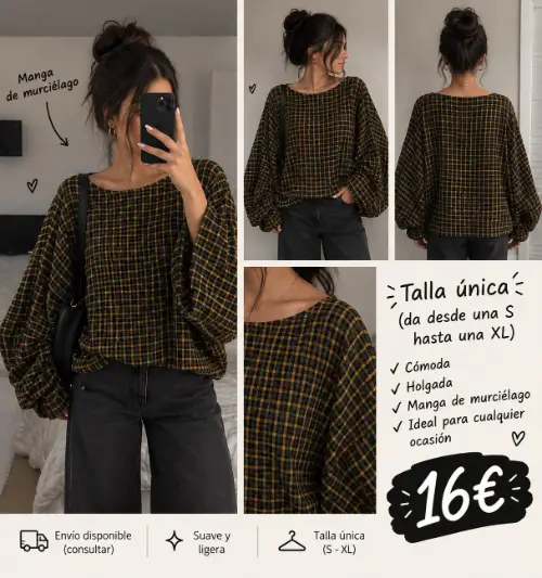 Blusa de cuadro 