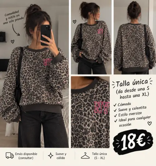 Sudadera de animal print 
