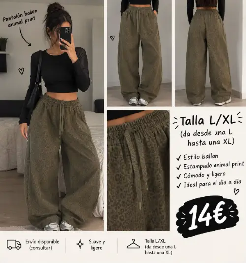 Pantalon ballon animal print 