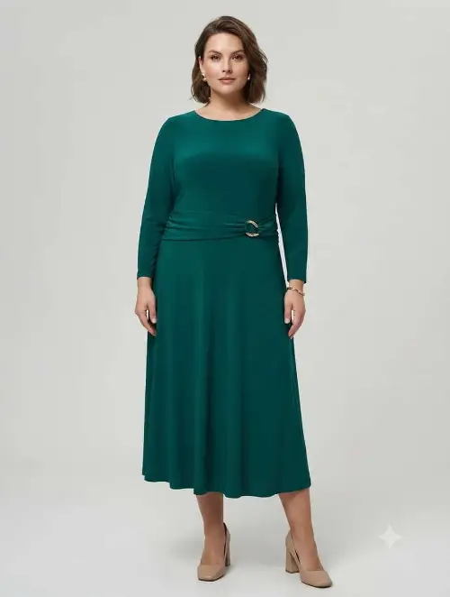 Vestido punto midi 