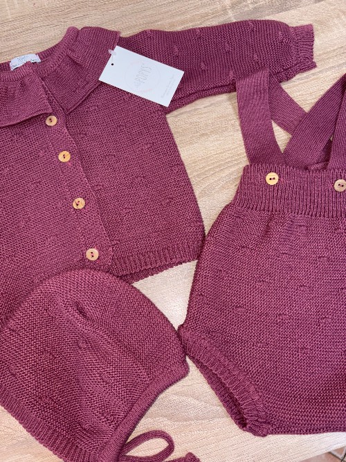Conjunto 3 piezas punto 9,18 y 24 meses