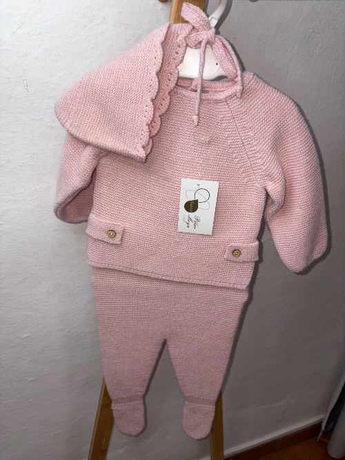 Conjunto 3 piezas lana talla 1,3 y 6 meses 