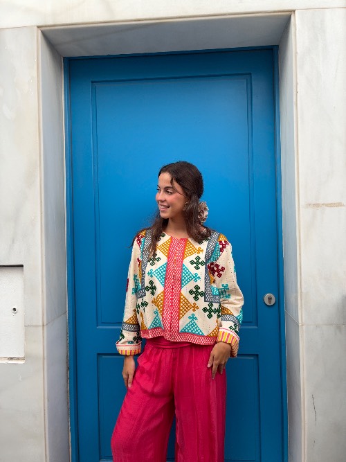 Chaqueta estampada de entretiempo