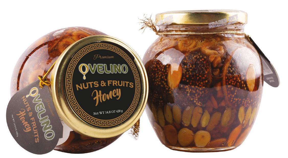 Ovelino Nuts & Fruits Honey,in 14.8 oz / 420 Gr.