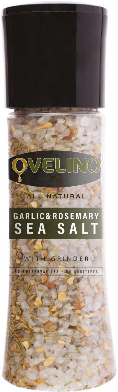 Ovelino Garlic & Rosemary Sea Salt,in 9.17 oz / 260 Gr.