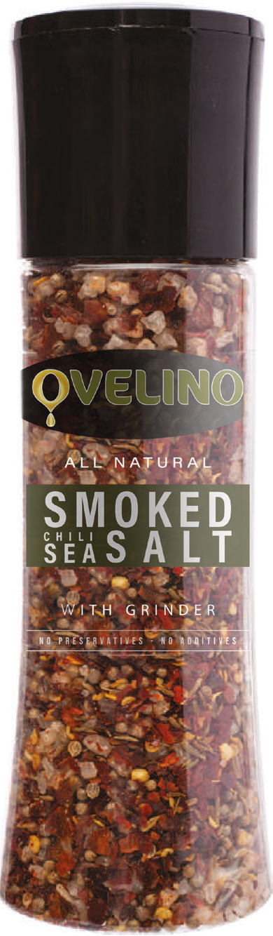 Ovelino Smoked Chili Sea Salt,in 7.76 oz / 220 Gr.