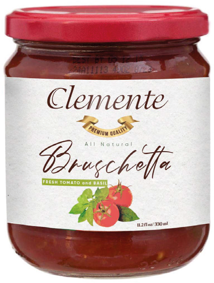 Clemente Bruschetta, Fresh Tomato and Basil,in 17 fl oz / 320