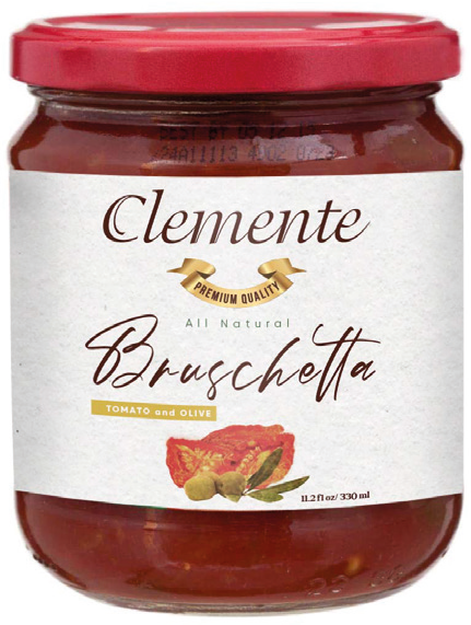 Clemente Bruschetta, Tomato and Olive,in 10.88 fl oz / 320 Ml.