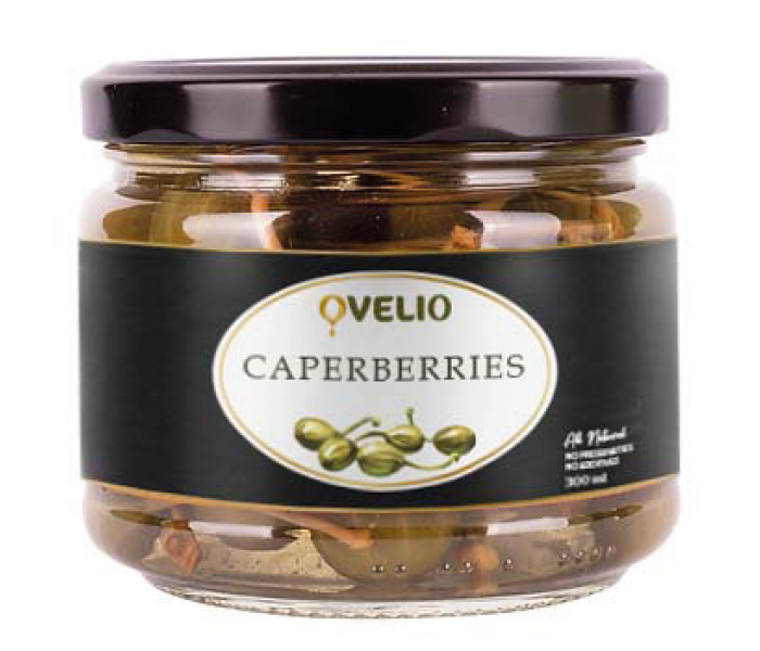 Ovelio Premium Caperberries,in 10.2 fl oz / 300 Ml. Glass Jars