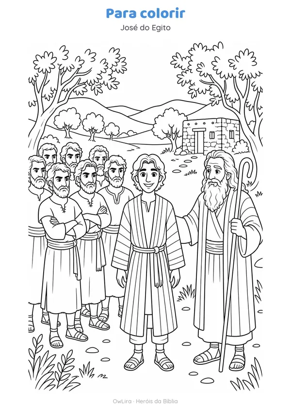 Desenho para colorir da história José do Egito