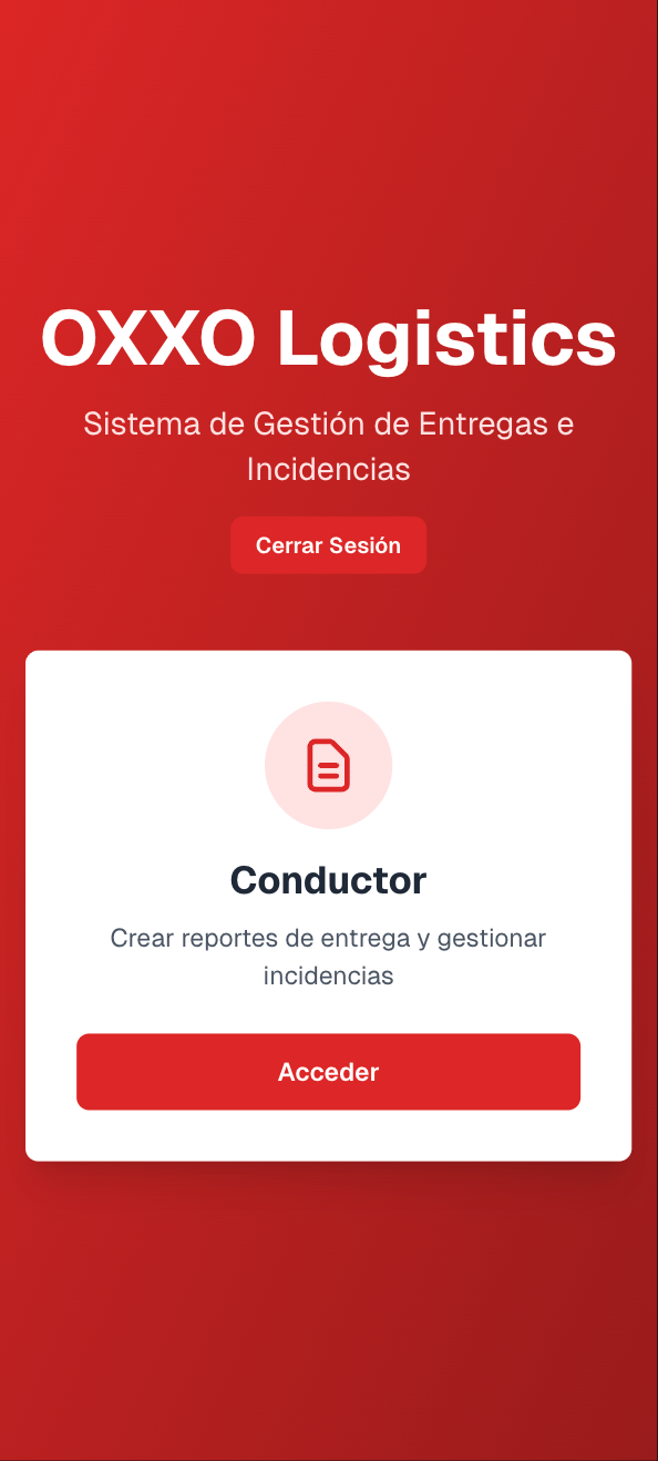 Inicio rol conductor