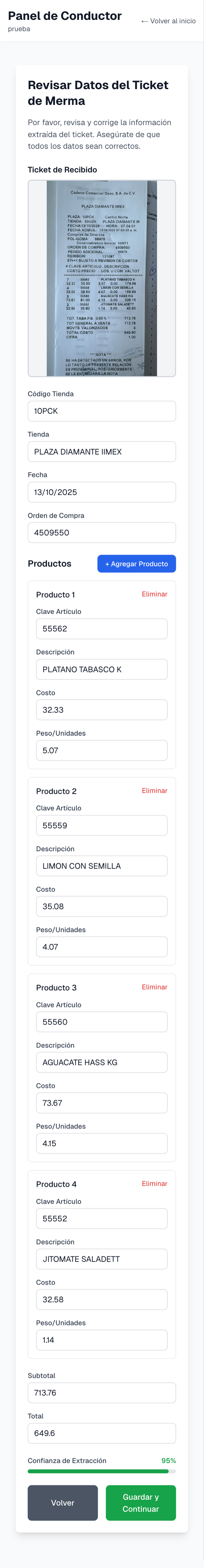 Entrega - Revision ticket merma