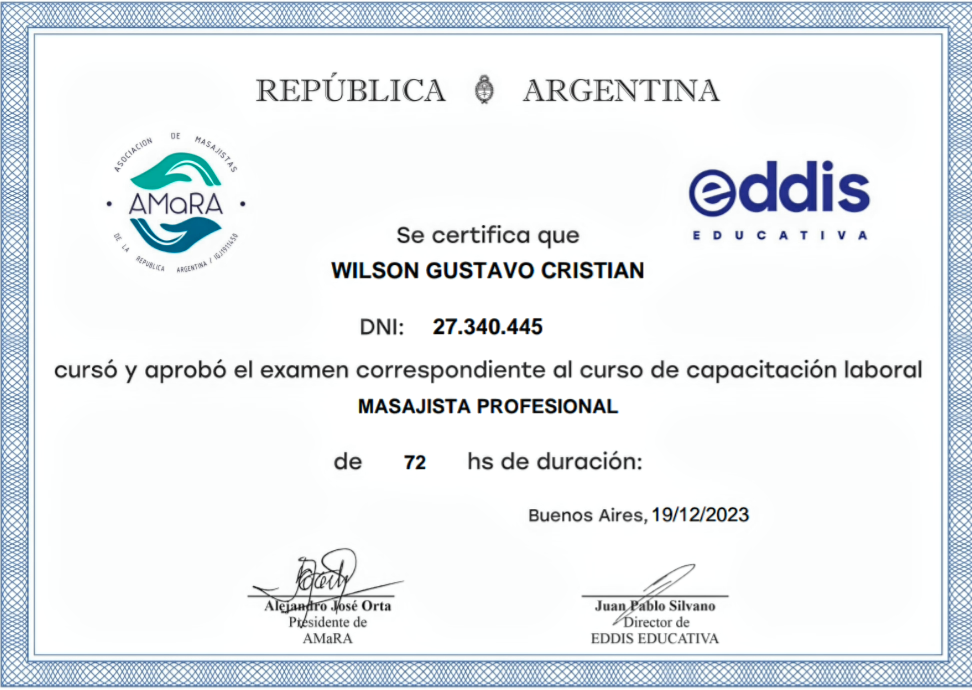 Trabajo 7 de Masajes | Necochea Quequén