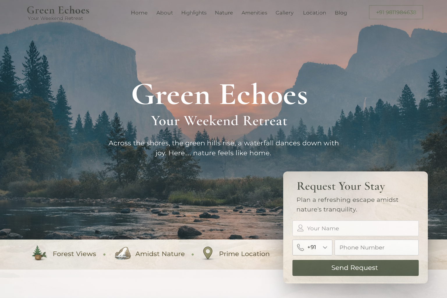 Green Echoes Landing Page