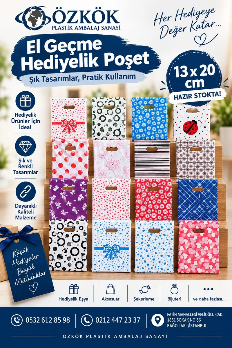 El Geçme Hediyelik Poşet - desen serisi