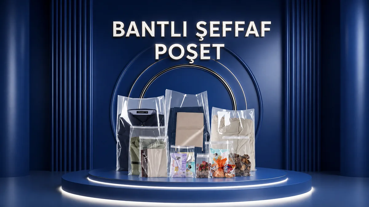 Bantlı şeffaf poşet - Özkök Ambalaj