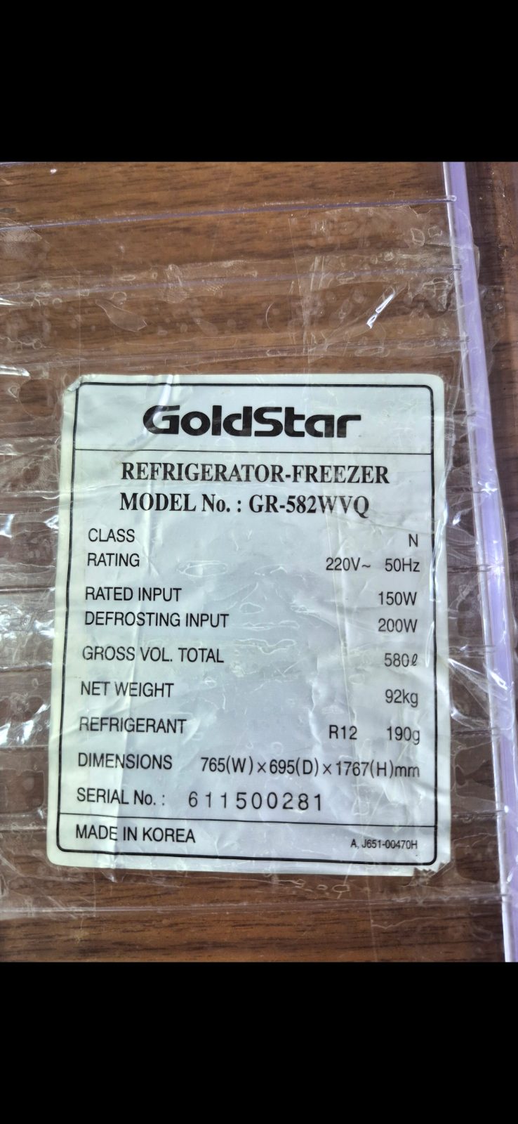 GR-582WVQ GOLDSTAR BUZDOLABI RAFLARI 2.EL-ÖZDUR TEKNİK — görsel 5