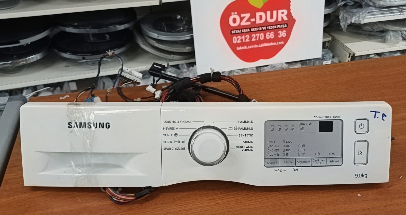 Samsung 9 Kg Çamaşır Makinesi Orijinal Çıkma Ön Panel ve Kart Komple — görsel 1