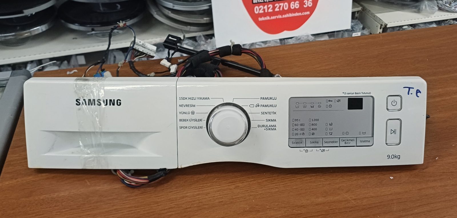 Samsung 9 Kg Çamaşır Makinesi Orijinal Çıkma Ön Panel ve Kart Komple — görsel 2