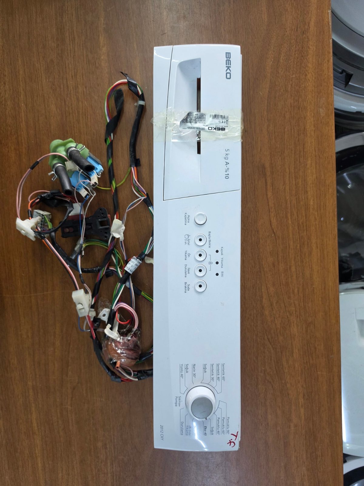 Beko 5 kg 2012 CXY Orijinal Çıkma Ön Panel - Beyin Kablo Tesisatı ve Valf Takımı — görsel 5
