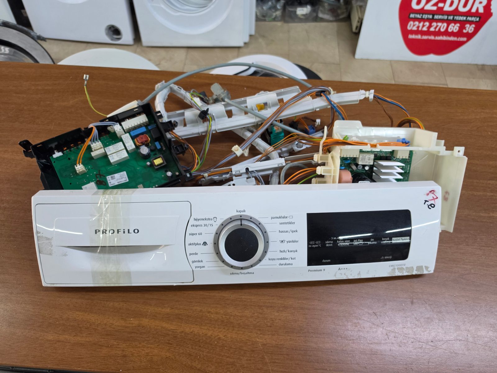 Profilo Premium 9 Çamaşır Makinesi Ön Panel, Ekran ve Elektronik Kart Seti (Orijinal Çıkma) — görsel 7