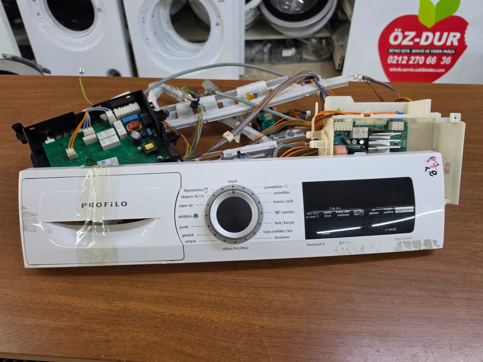 Profilo Premium 9 Çamaşır Makinesi Ön Panel, Ekran ve Elektronik Kart Seti (Orijinal Çıkma) — görsel 8