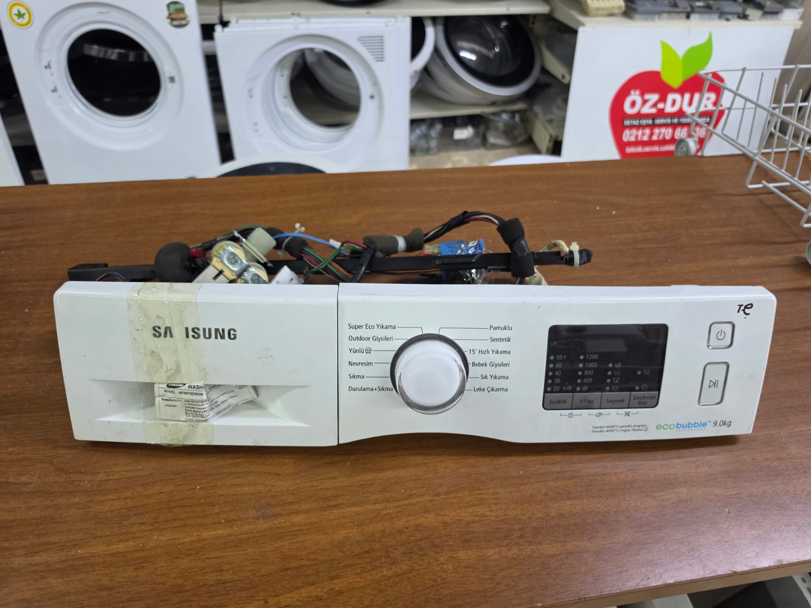 Samsung WF90F5E0W2W EcoBubble 9 kg Çamaşır Makinesi Ön Panel Kartı ve Kablo Tesisatı (Orijinal Çıkma) — görsel 6