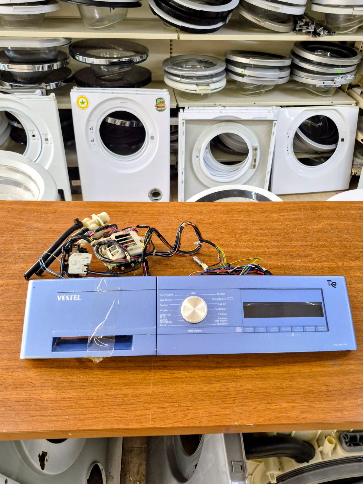 VESTEL Çamaşır Makinesi HIZLI 9812 TME Orijinal Ön Panel ve Kart (Mavi) — görsel 1