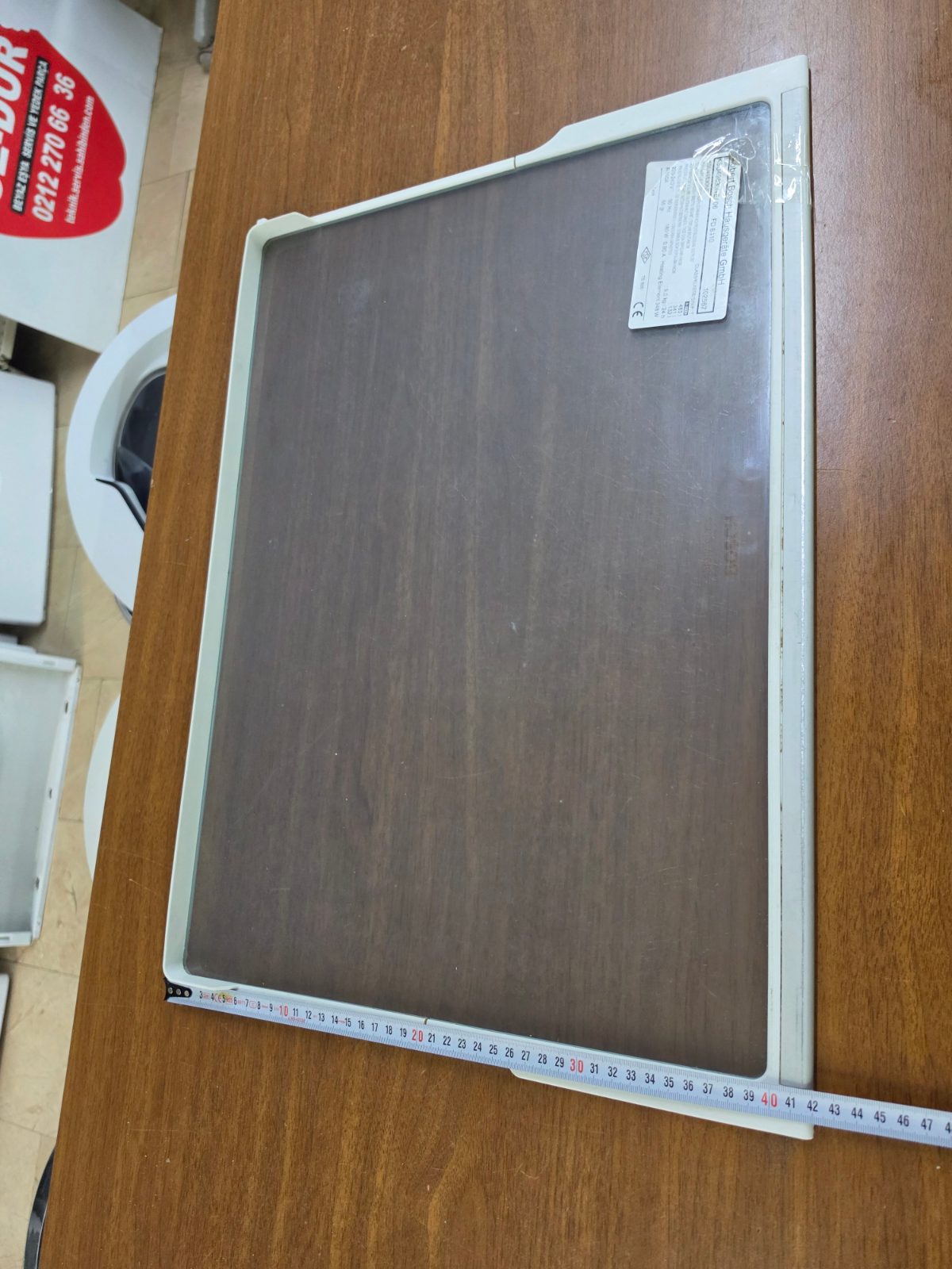 Bosch KSU49630NE /06 Sebzelik Üstü Cam Çerçeve Raf Original — görsel 14