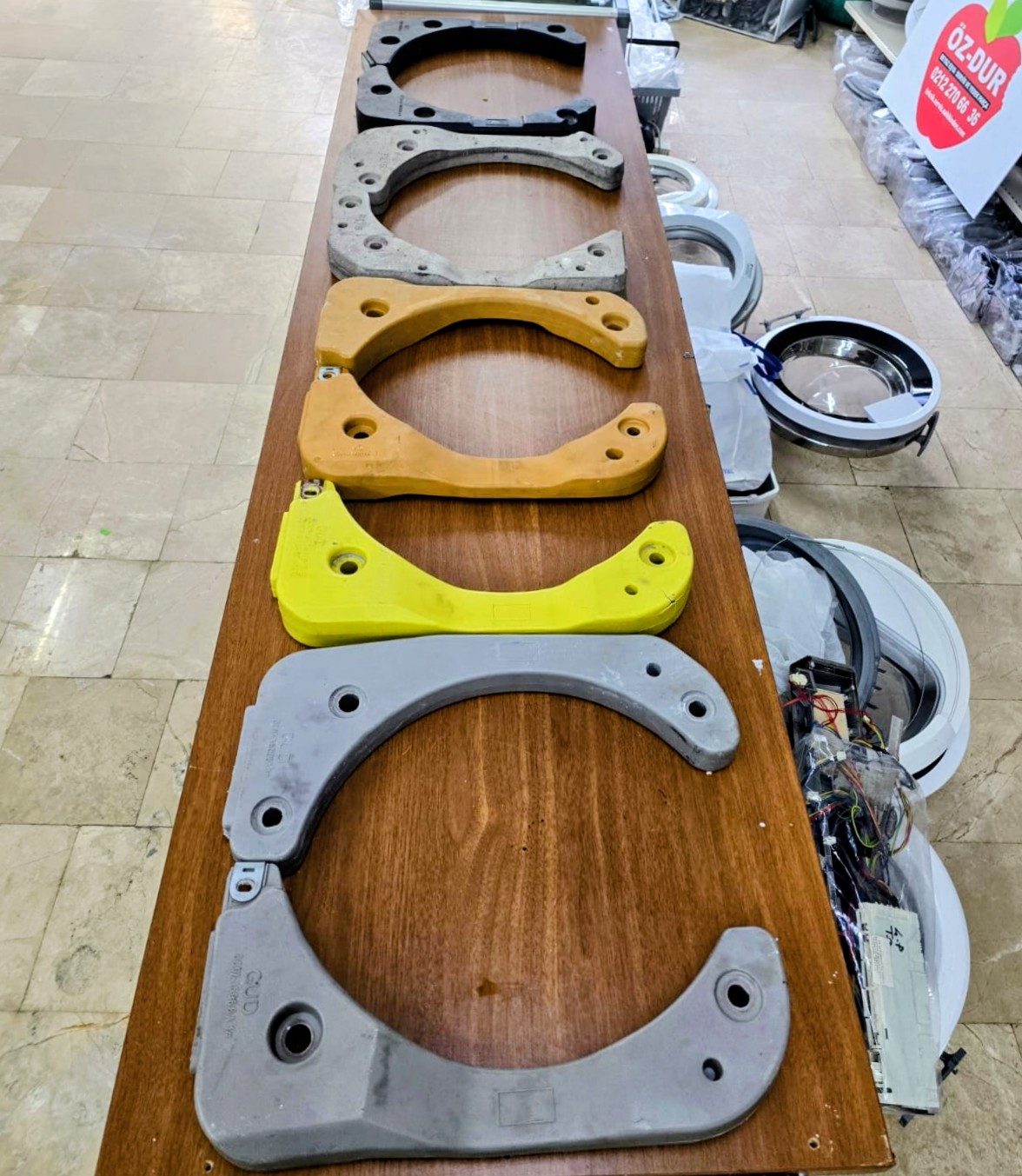 Samsung Çamaşır Makinesi Ön Denge Betonları / Taşları - Sağ ve Sol Taraf — görsel 4