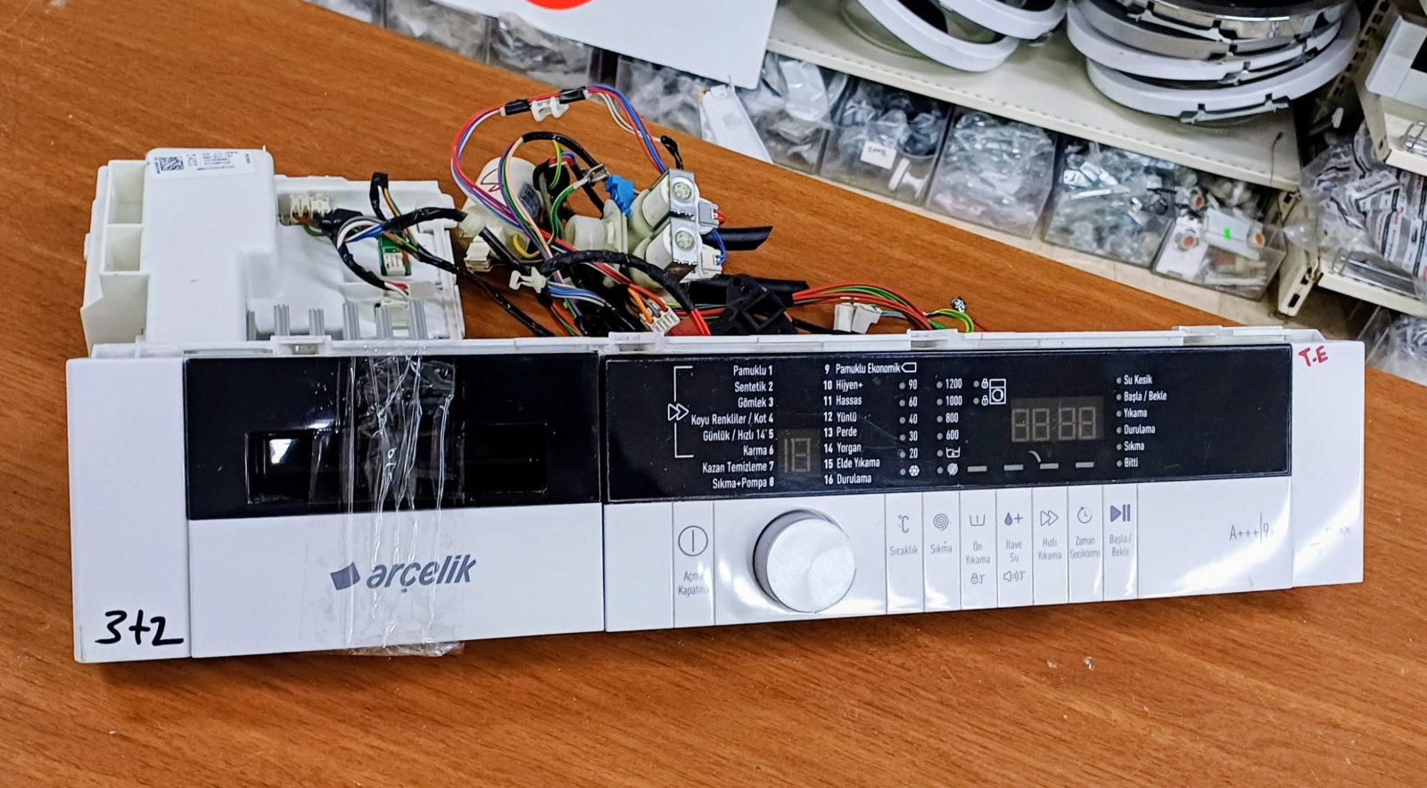 Arçelik 9103 YCM Çamaşır Makinesi Ekran Kartı, Ön Panel ve Kablo Tesisatı Grubu (Orijinal) — görsel 1