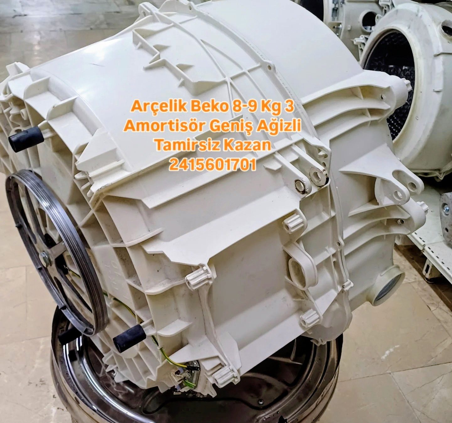 Arçelik Beko 8-9 kg 3 Amortisör Geniş Ağızlı Tamirsiz Çamaşır Makinesi Kazanı (Parça No: 2415601701) — görsel 2