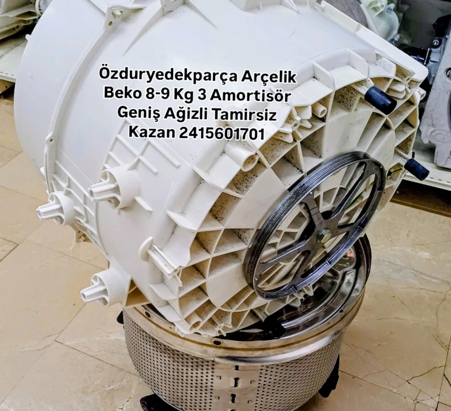 Arçelik Beko 8-9 kg 3 Amortisör Geniş Ağızlı Tamirsiz Çamaşır Makinesi Kazanı (Parça No: 2415601701) — görsel 3
