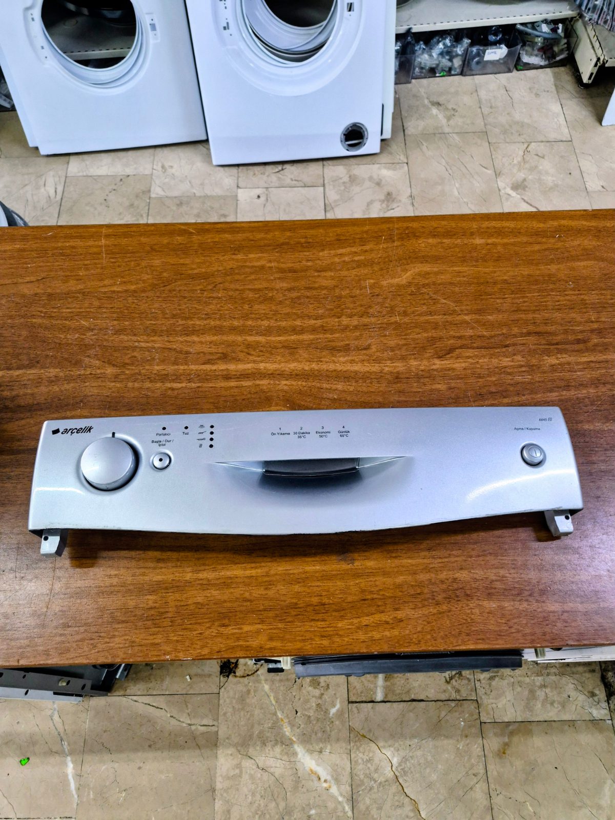​Arçelik 6045 EG Bulaşık Makinesi Ön Kontrol Paneli (Kartsız) — görsel 1