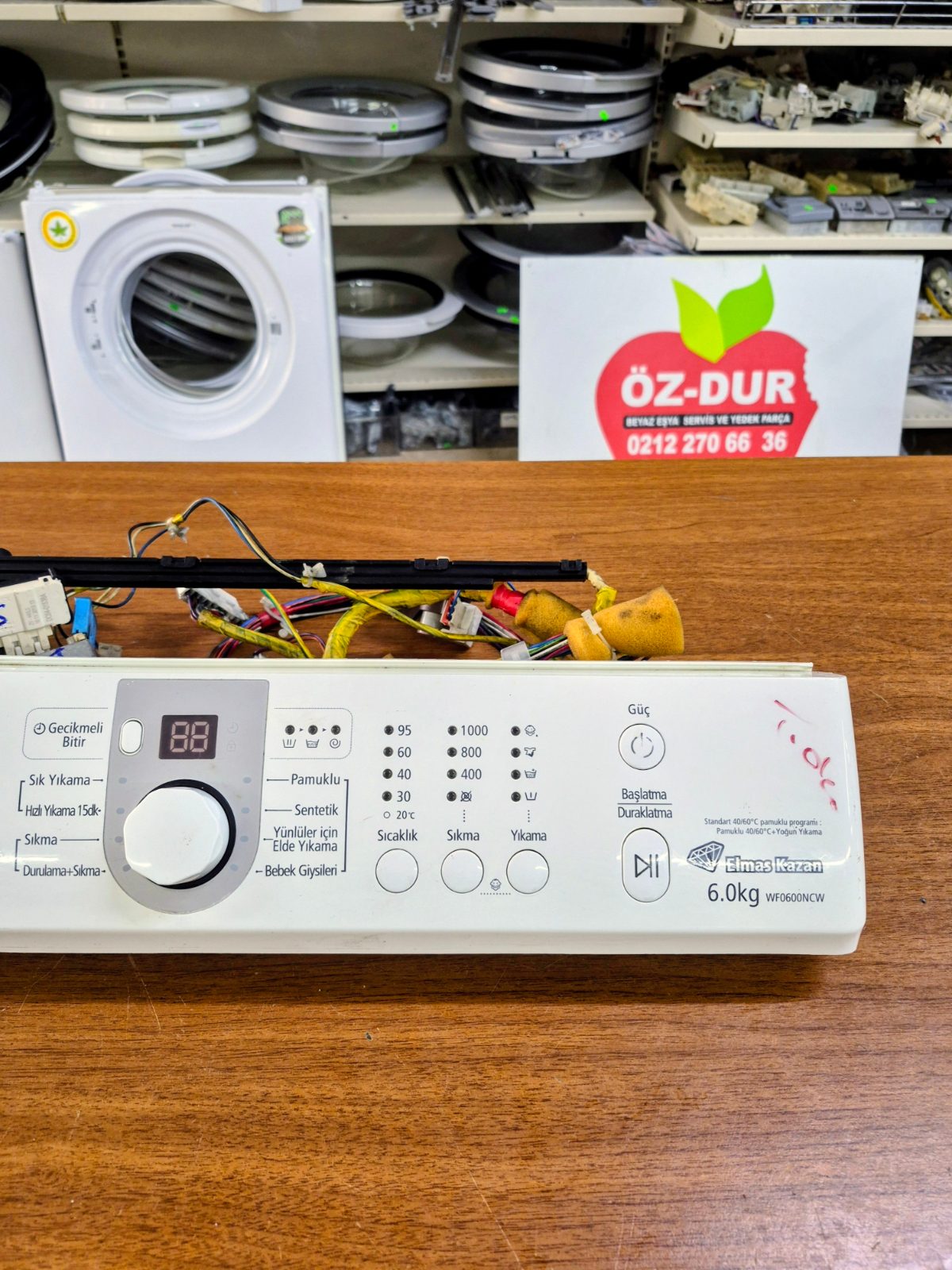 Samsung WF0600NCW Çamaşır Makinesi Ön Panel Kart Tesisat Tam Set — görsel 3