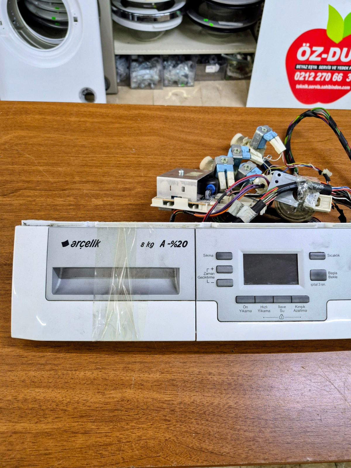 Arçelik 8104 HT Çamaşır Makinesi Ön Panel + Elektronik Kart + Tesisat Komple Set — görsel 2