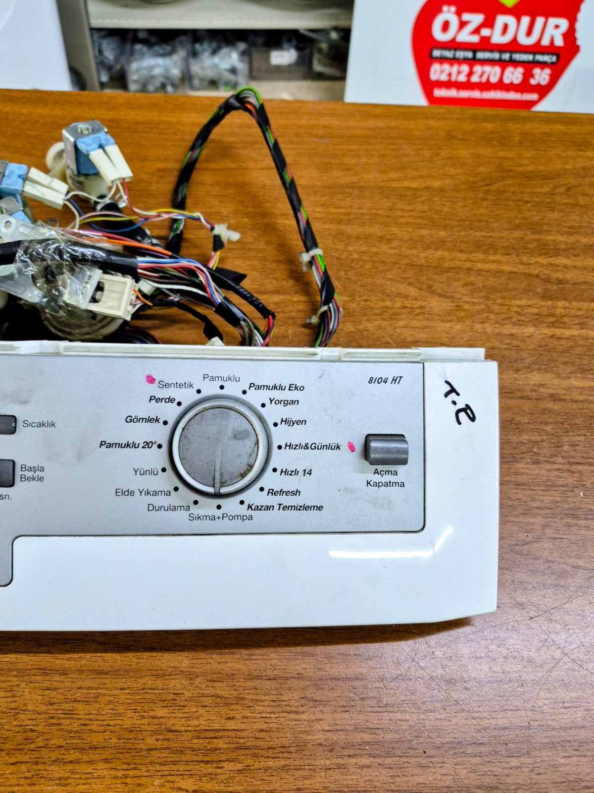 Arçelik 8104 HT Çamaşır Makinesi Ön Panel + Elektronik Kart + Tesisat Komple Set — görsel 3