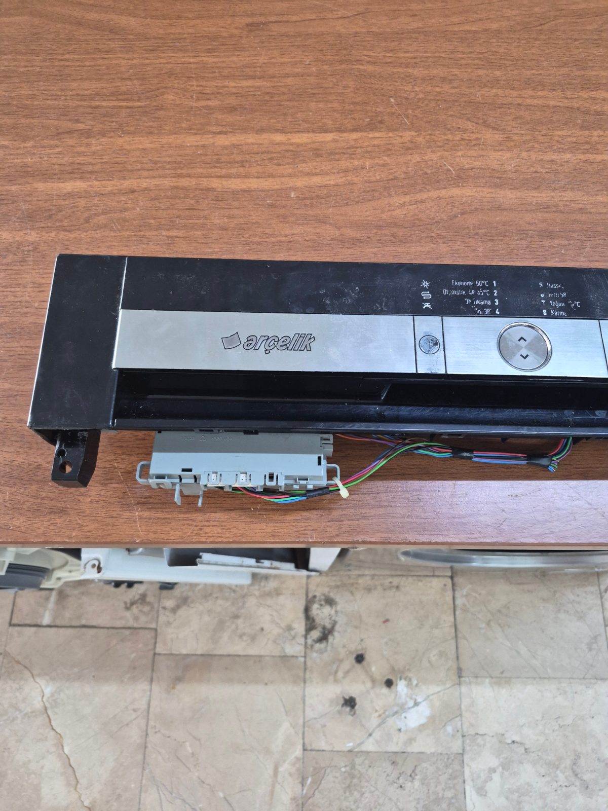 Arçelik 9380 SS Bulaşık Makinesi Ön Kontrol Paneli ve Kartı Komple Set (Inox / A++) — görsel 3