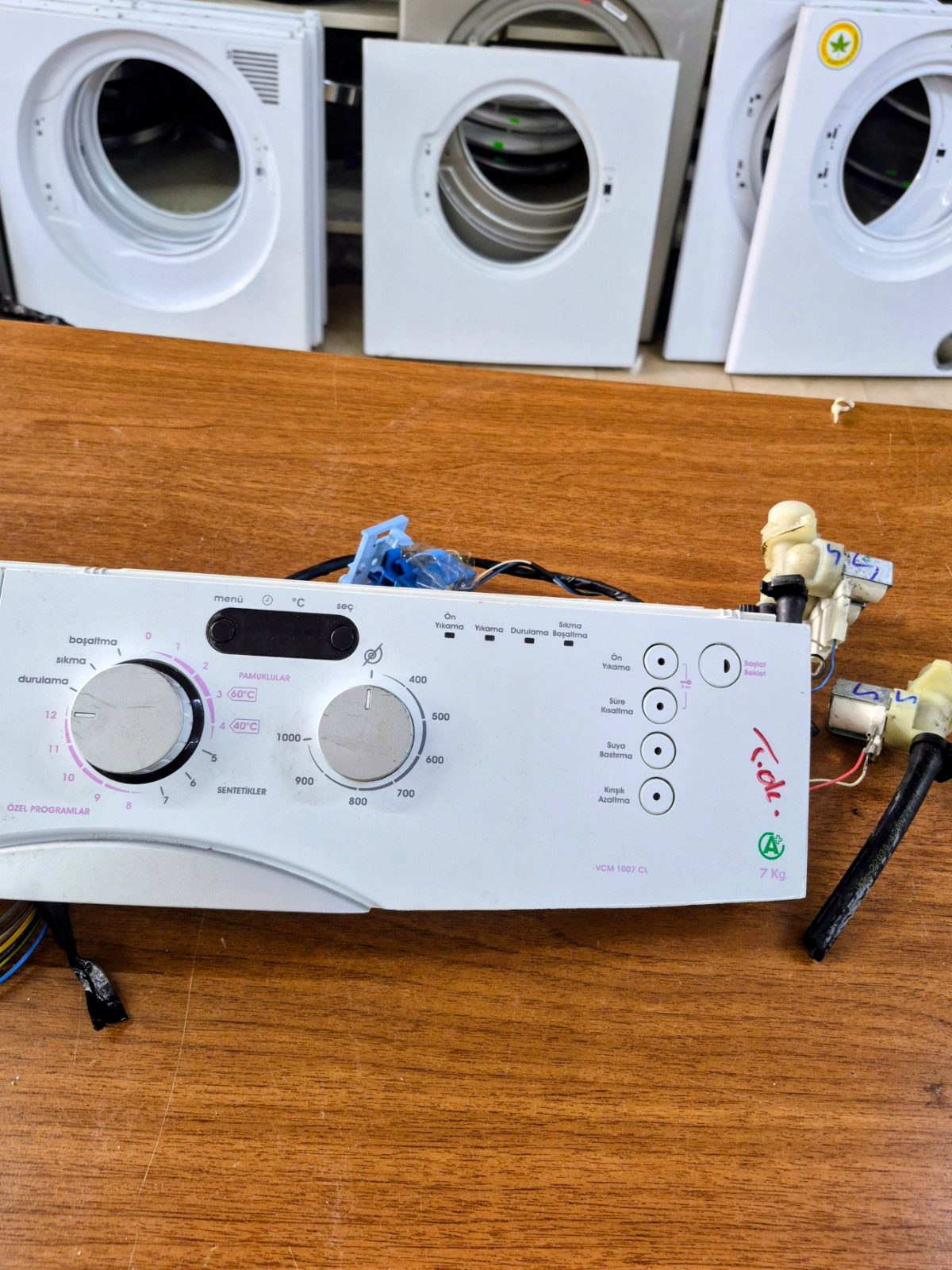 Vestel VCM 1007 CL Çamaşır Makinesi Ön Kontrol Paneli ve Kartı Komple (7 Kg / 1000 Devir) — görsel 2