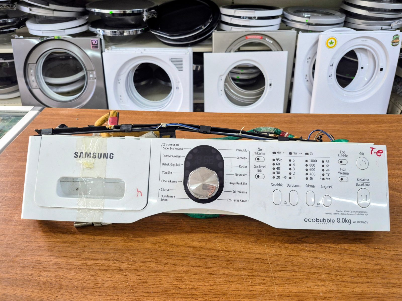Samsung WF1800WSV EcoBubble Çamaşır Makinesi Ön Kontrol Paneli ve Elektronik Kart Komple (8 Kg) — görsel 3