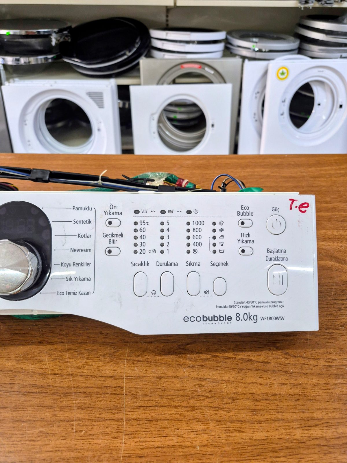 Samsung WF1800WSV EcoBubble Çamaşır Makinesi Ön Kontrol Paneli ve Elektronik Kart Komple (8 Kg) — görsel 4