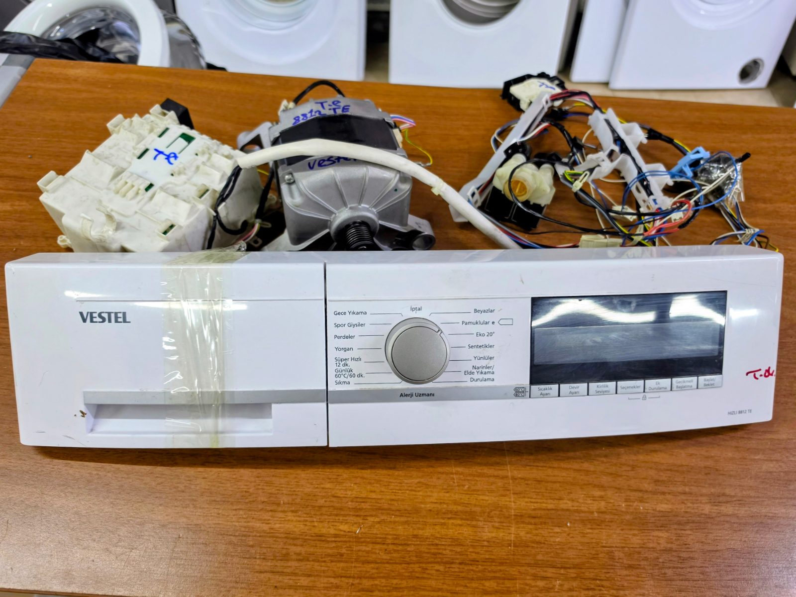 Vestel Hızlı 8812 TE Çamaşır Makinesi Motor / Kart / Panel / Tesisat