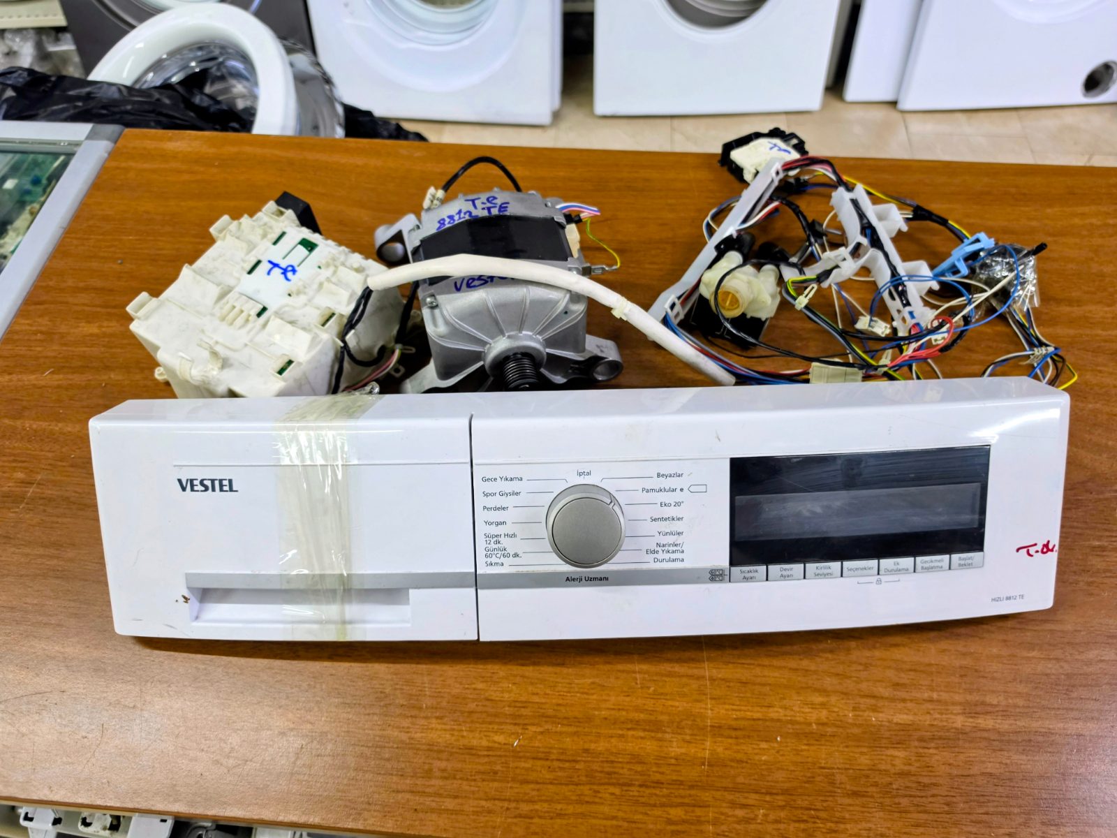 Vestel Hızlı 8812 TE Çamaşır Makinesi Motor / Kart / Panel / Tesisat — görsel 2